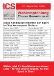 Wahlempfehlung Churer Gemeinderat